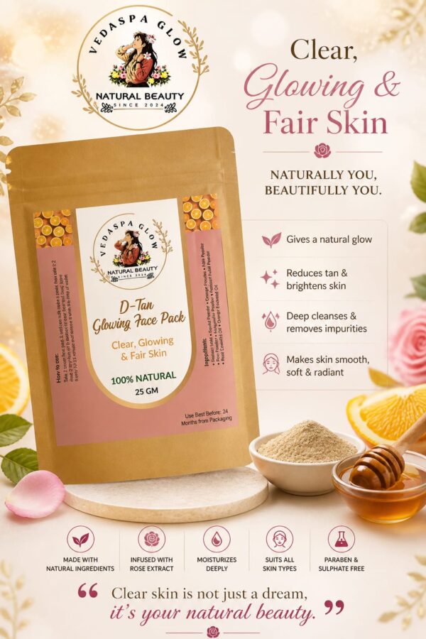 Vedaspa Radiance Reset – Herbal D-Tan Glow Face Pack of 2