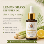 Lemon Grass Diffuser Oil With Clay Flower